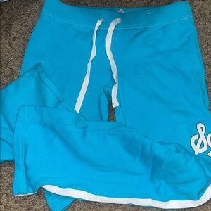 Justice Blue Joggers with White Details